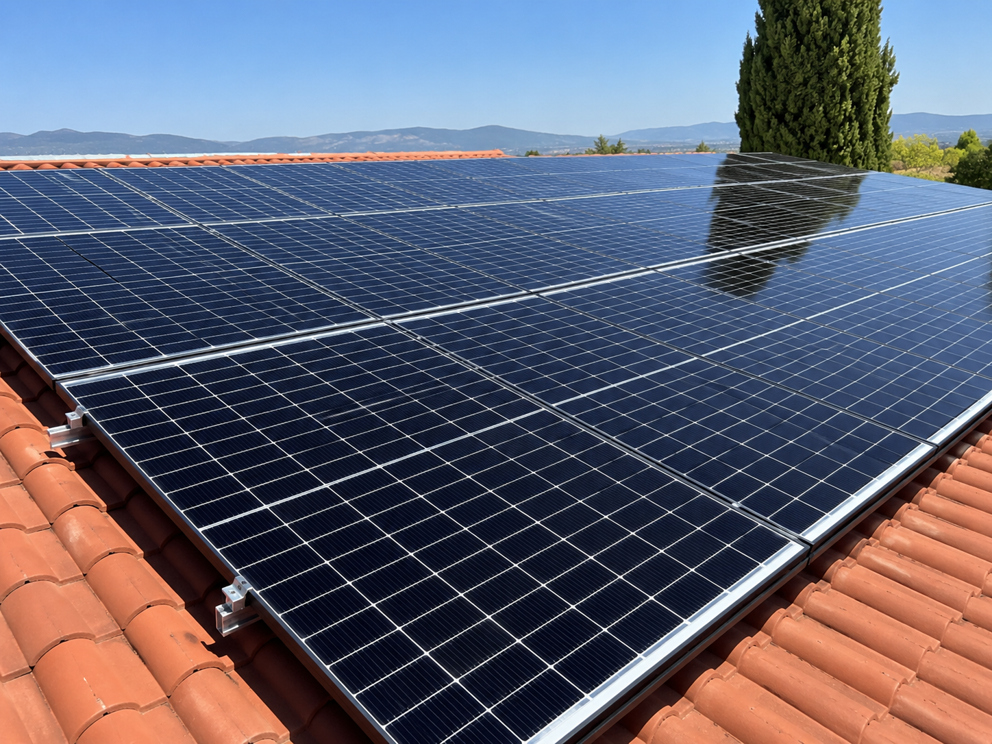 Après nettoyage panneaux solaires